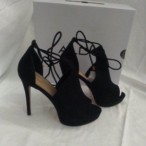 Aldo Black Suede Heels Tilley 7